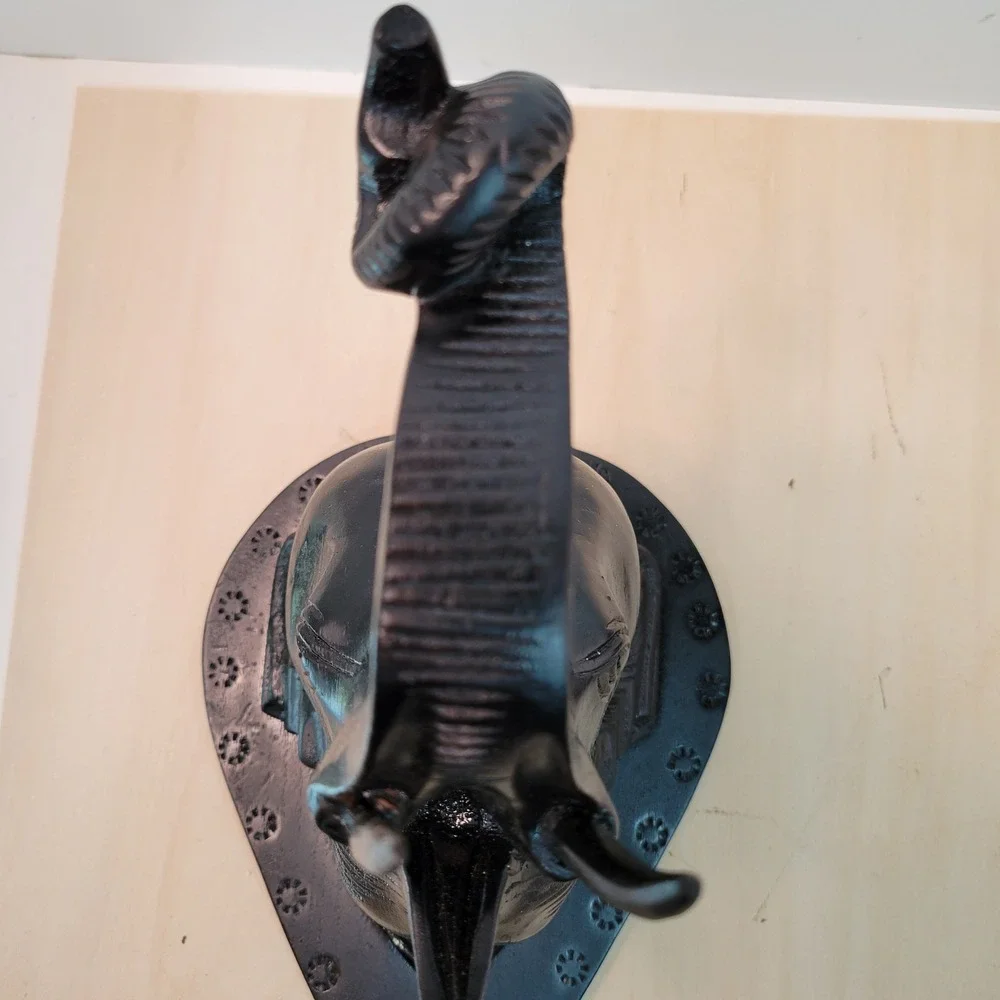 Unique Black Elephant Head Wall‎ Hook Coat Hat Key Holder Decorative